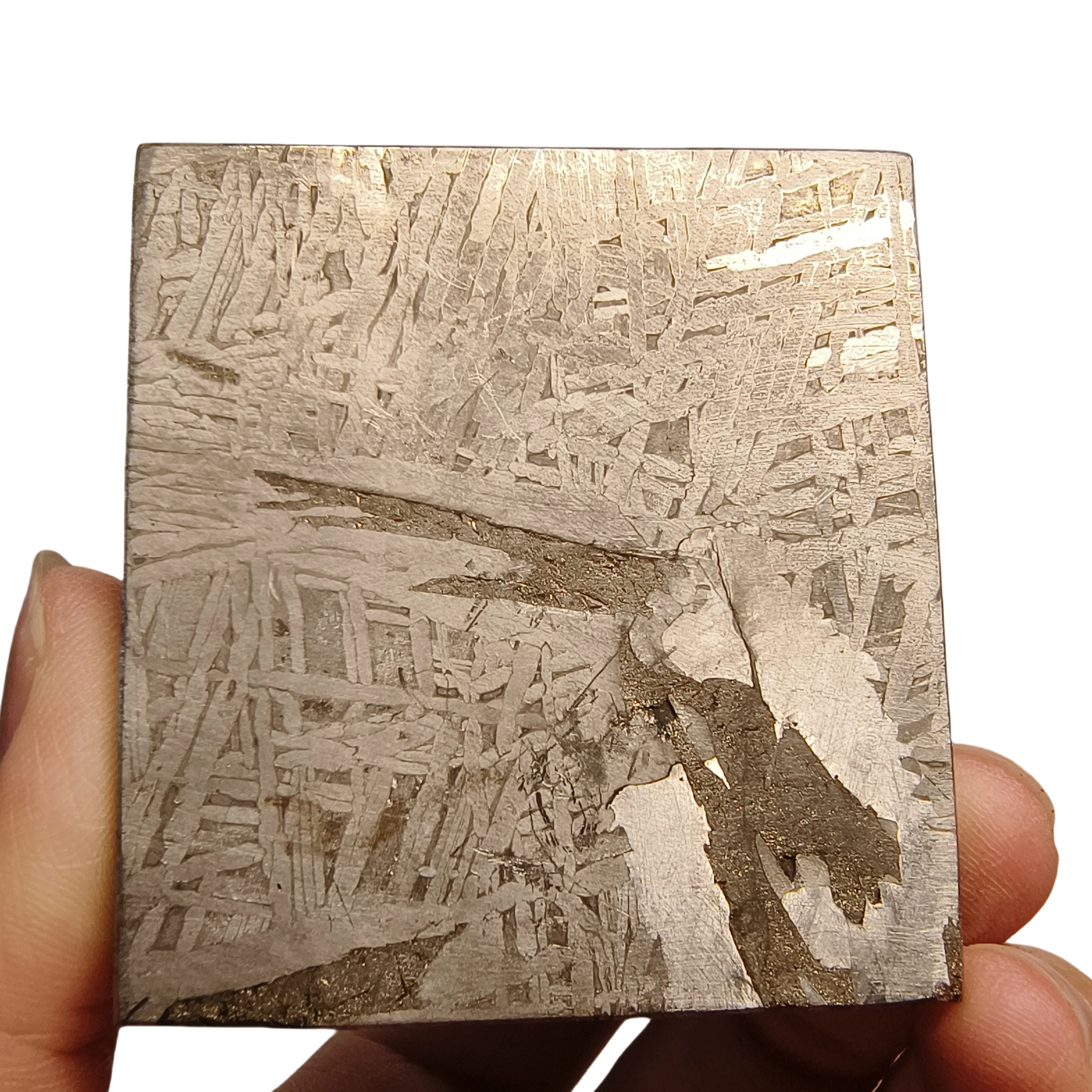 373.5g Muonionalusta meteorite slice Natural iron meteorite material specimen Meteorite slice Collection -TC634