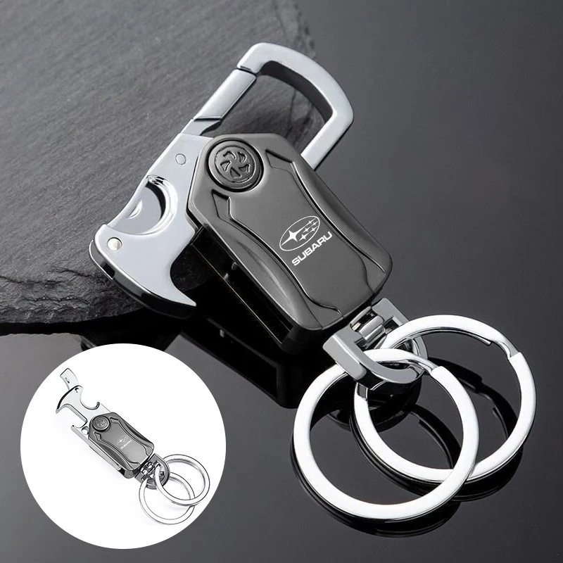 Car Logo Bottle Opener Keyring Gift Key Ring Pendant Keychain For Subaru Forester XV Legacy STI WRX Tribeca Levorg BRZ Crosstrek