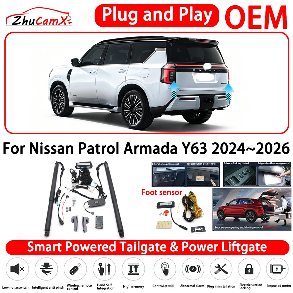 for Nissan Patrol Armada Y63 2024~2026 OEM Smart Powered Tailgate Power Liftgate Automatic Rear Trunk Tailgate Actuator System