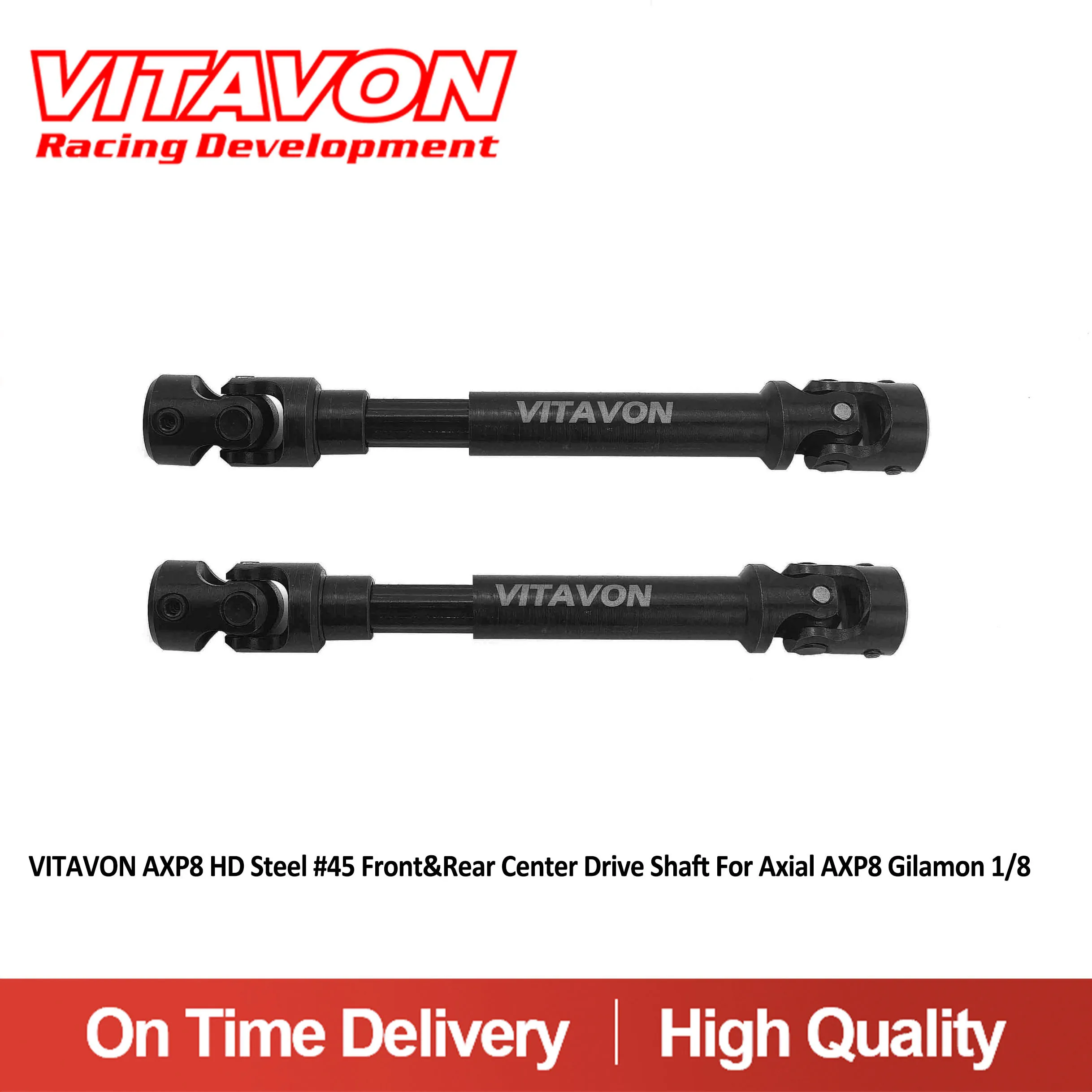 

VITAVON AXP8 HD Steel #45 Front&Rear Center Drive Shaft For Axial AXP8 Gilamon 1/8