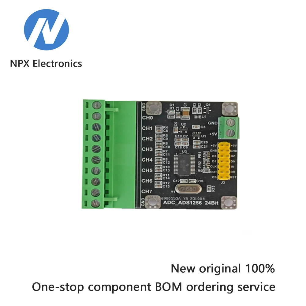 

Модуль ADS1256 — 8-канальный 24-битный высокоточный модуль сбора данных АЦП — Аналого-цифровой преобразователь — Карта сбора данных