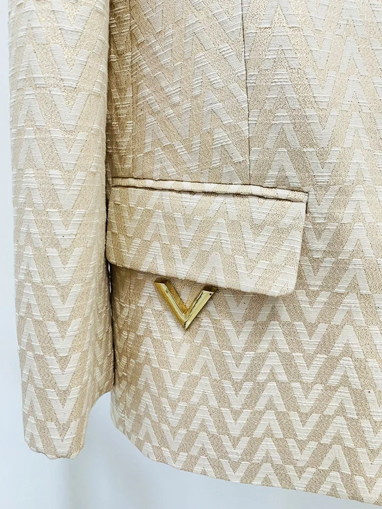 Blazer et pantalon jacquard monogramme pour femme, ensemble imbibé de créateur, nouvelle mode ET, haute graduation, 2 pièces, 2024