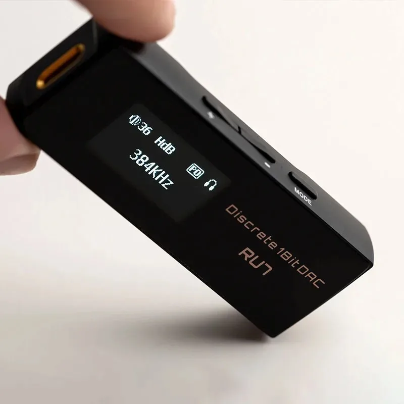 RU7 Full Balanced Resistor Networks Discrete 1-Bit DAC Dongle Amplifier with Customized Leather Case