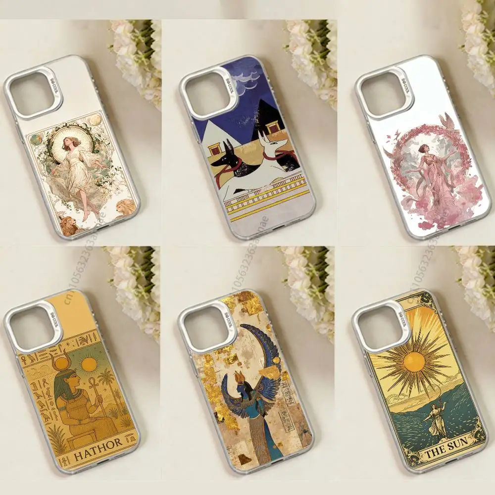 

Egypt Mysterious Tarot phone Case for iPhone 17 11 12 Pro Max Plus Mini Air SE 16e 14 15 16 13 Soft Shell