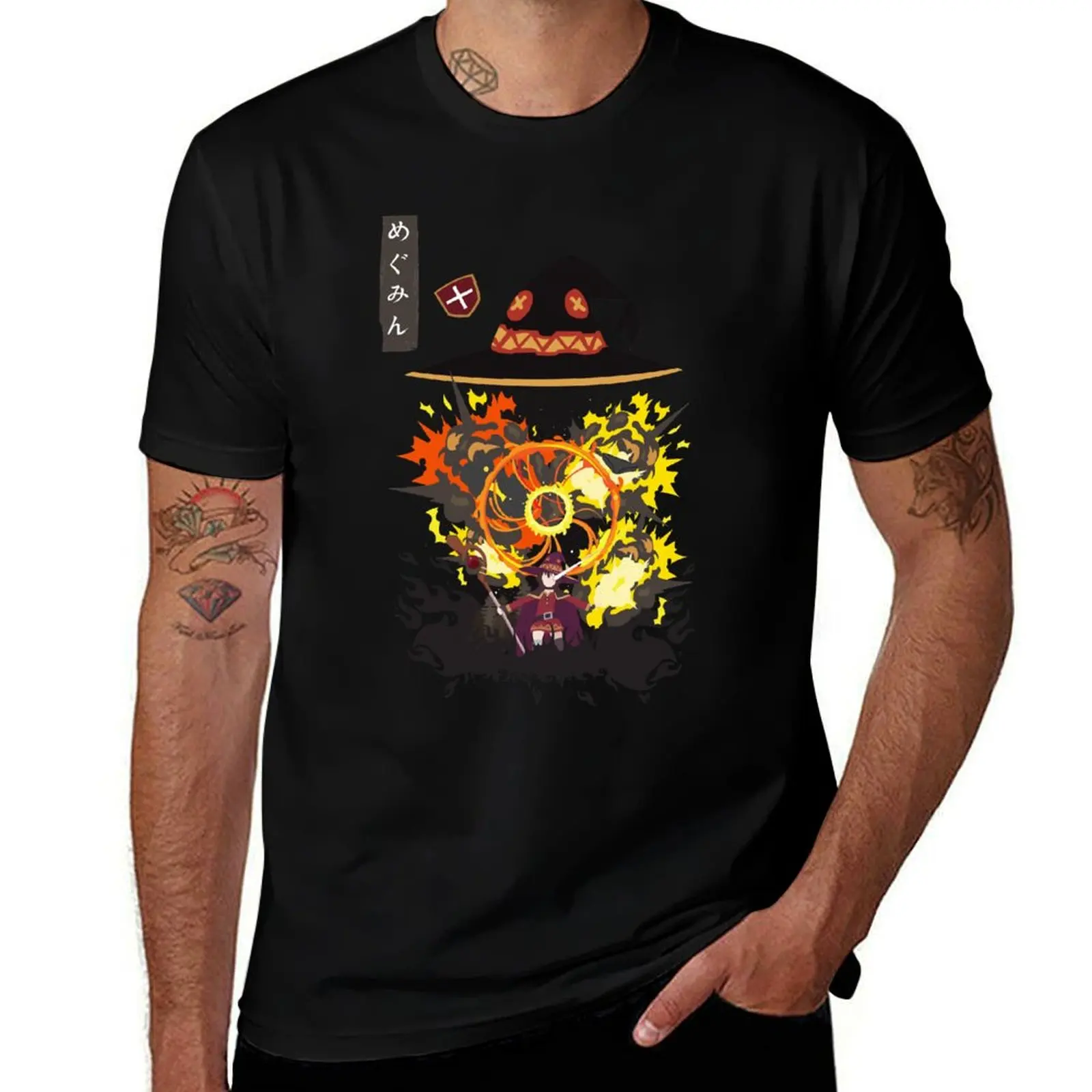 Megumin Negative Space T-Shirt t shirt man casual T-Shirt
