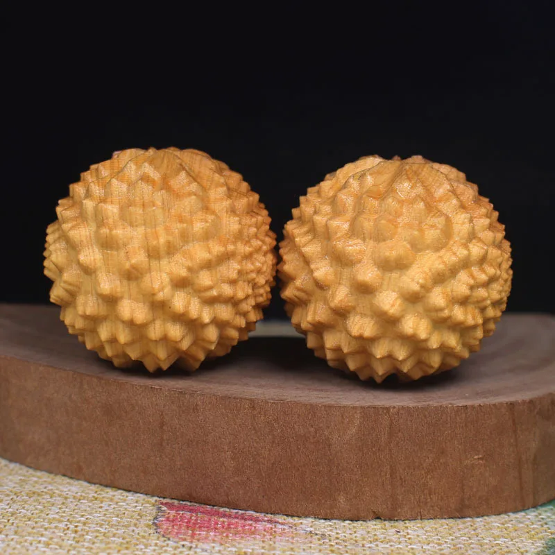 1pcs 마사지 Massage Relax Muscle Durian Thorn Wood Health Ball Hand Fitness Stimulating Acupoints Foot Body Massage Healthcare Ball