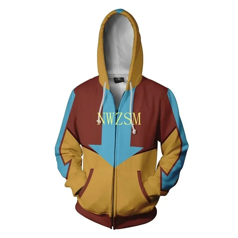 2020 Avatar The Last Airbender Hoodie Cosplay Costume Man Women Anime Casual Zipper Jackets