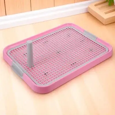 

Plastic Indoor Pet Potty Pink Durable Anti-Slip Grid Style For Dog Cat Training Puppy Pad Holder Toilet Pet Supply