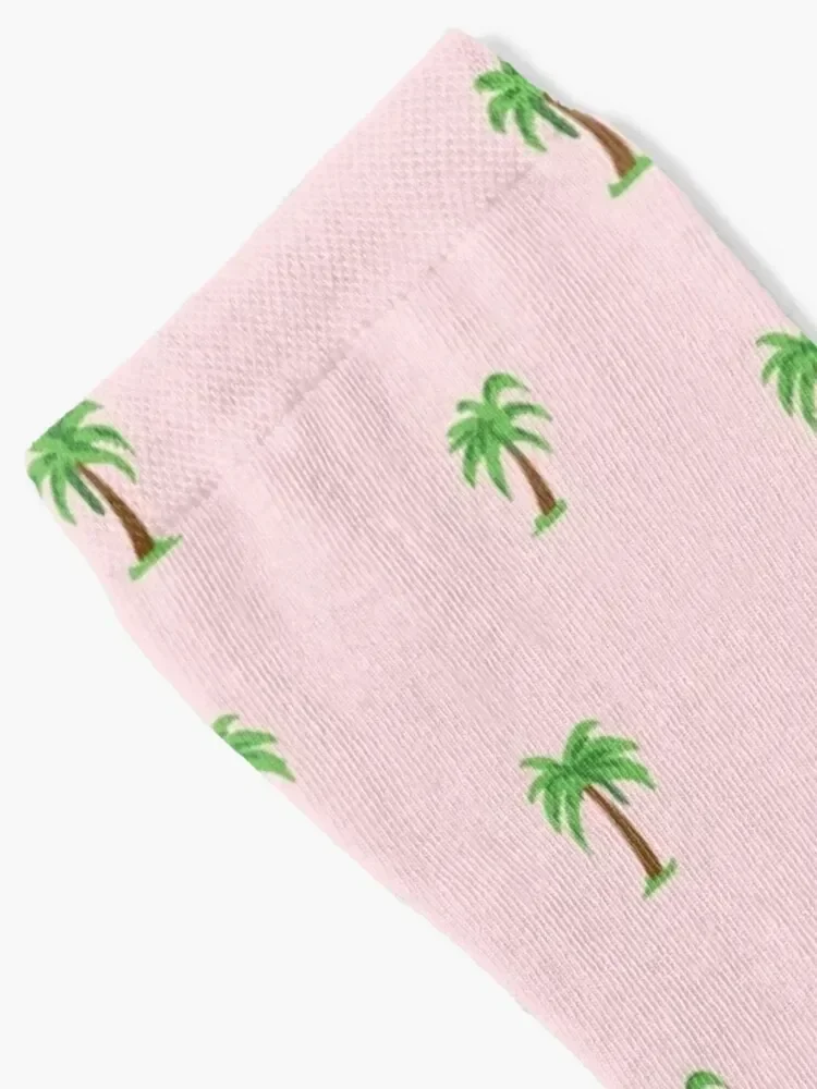 Pink Palm Trees Socks Non-slip halloween Run Children's Socks Man Women's