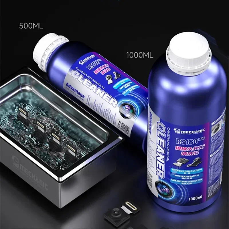 MECHANIC RS180 MAX Mobile Phone Rear Camera Cleaner 500ML 1000ML Camera Repair Use No-removal Watermark Black Spots Cleaner