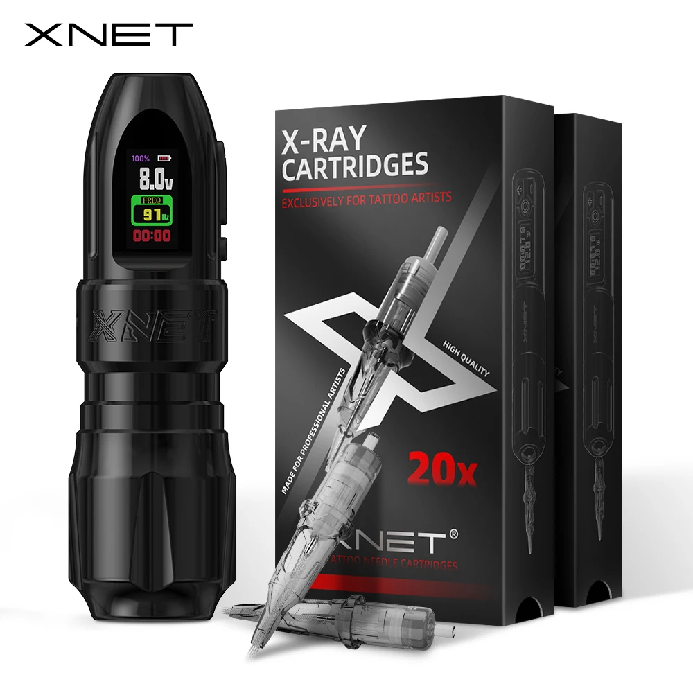 

XNET Wilk 2024 Wireless Tattoo Machine Pen Kit 40 Needles Straight Drive Bar With Brushless Motor OLED Screen For Tattoo Artists