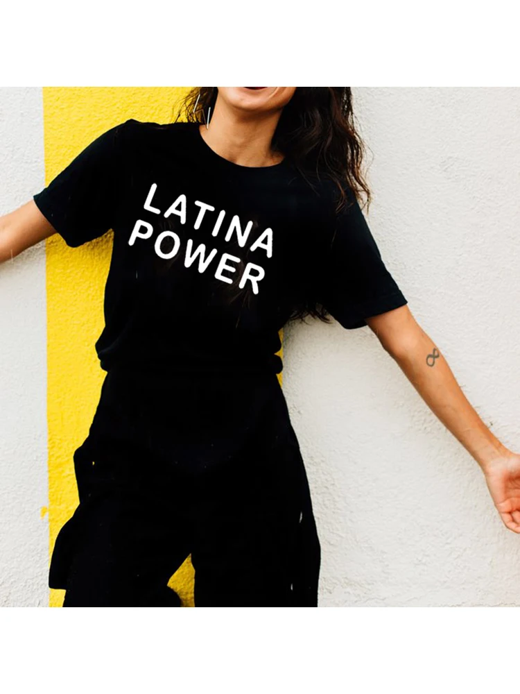 Latina Power T Shirt Slogan Latina Shirts Feminis TShirtssummer Fashion Tumblr Grunge Graphic Tee Tops Ladies Girls Power Tshirt