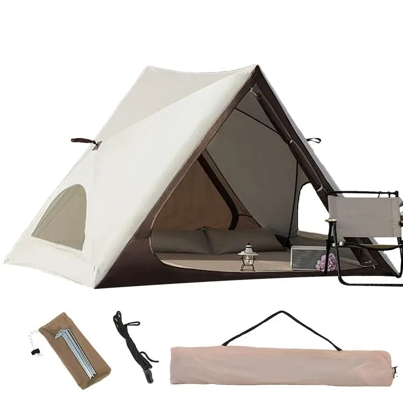 

Waterproof Camping Tent Triangular Auto Open Sun Shelter With Ground Stakes Outdoor Foldable Sun Shade Tents Easy Setup For