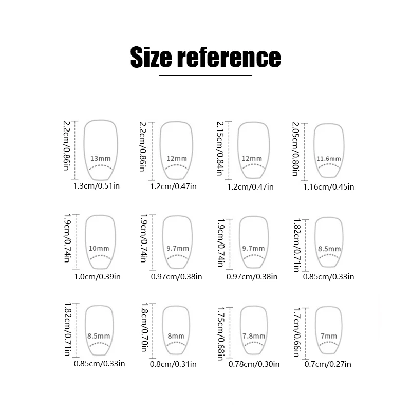 24 unhas postiças curtas em formato de caixão com prensa nas unhas para melhorar a aparência, emparelhadas com 1 cola para unhas e 1 lixa para unhas QH-R862