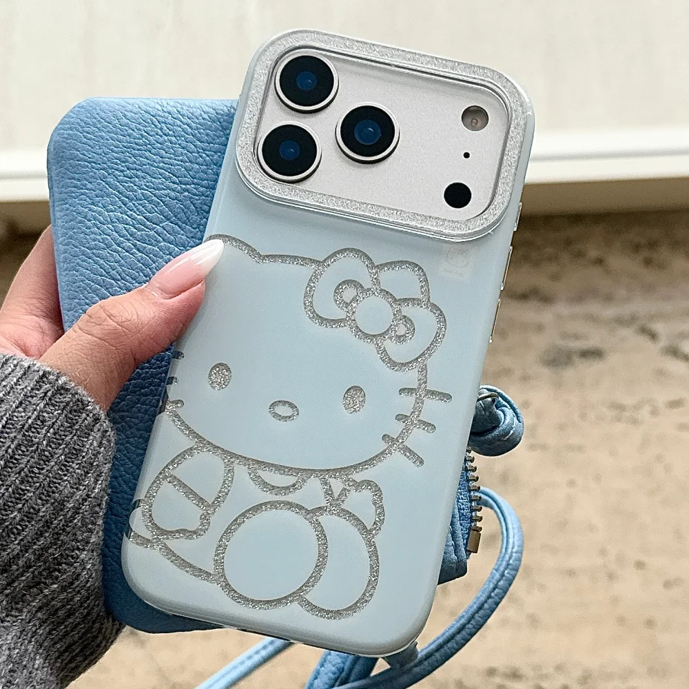 فلاش عدسة الأزرق خلفية فلاش مسحوق KT جراب هاتف آيفون 17 16 15 14 برو ماكس 13 الوفير حماية الصلب الغطاء الخلفي قبعات #5