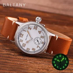 Baltany Homage WW1 Military Men's Automatic Mechanical Watch ST1701 Leather Stainless Steel Sapphire waterproof watches for men