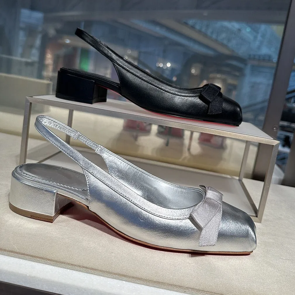 

Туфли на красной подошве с бантом-бабочкой, новая модель, с открытым квадратным носком, на среднем каблуке, сандалии для женщин, на массивном каблуке, с эластичной лентой