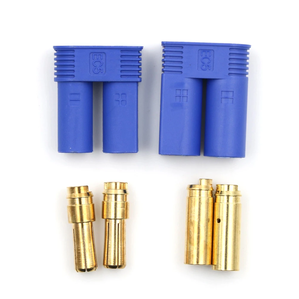 1 Set Male Female RC EC5 Banana Connector 5.0mm Gold Plug