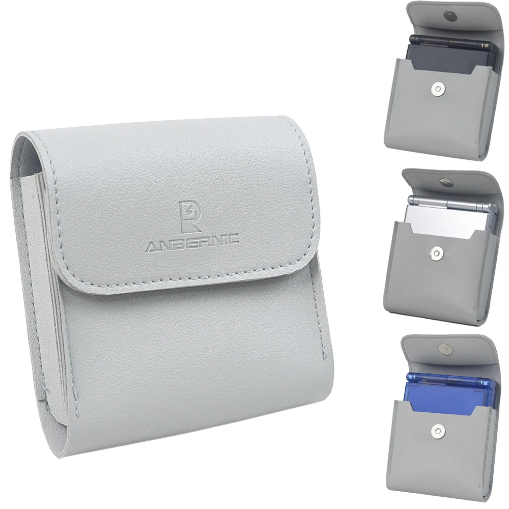 PU Leather Carrying Case Bag For ANBERNIC RG35XXSP Handheld Game Console Shockproof Travel Protective Case