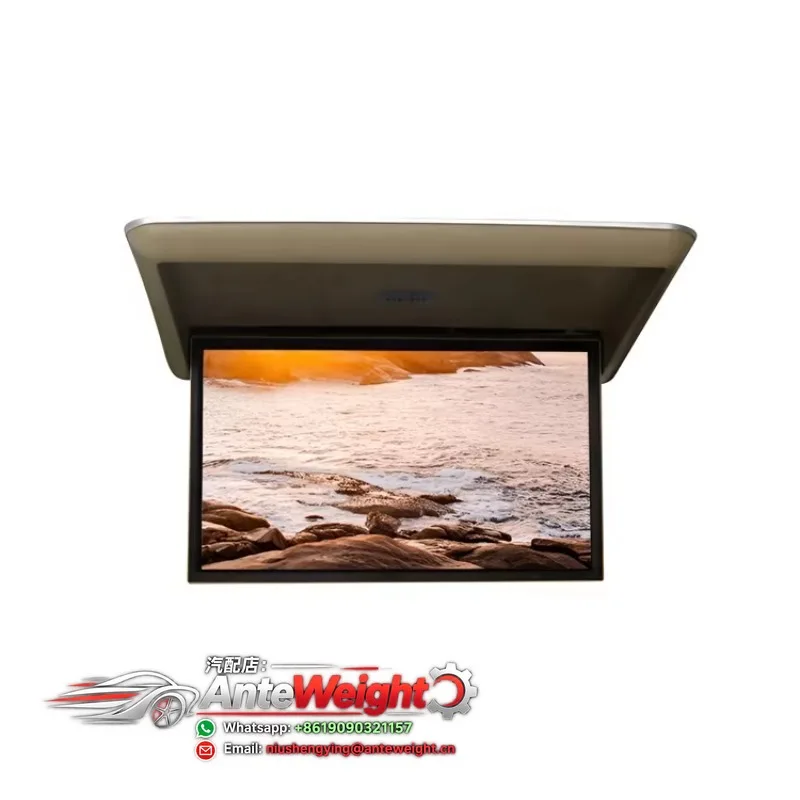 24 Inch Flip Down Ceiling TV Screen DC12V Motorized Foldable Overhead USB//AV Smart Car Roof Monitor for RV