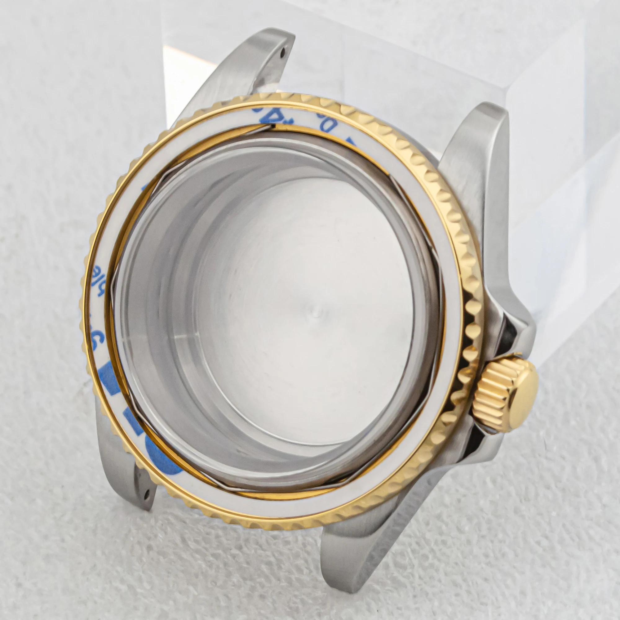 40mm Watch Case Stainless Steel Sapphire Glass 5ATM Waterproof Fit SUB GMT Case NH34 NH35 NH36 Mechanical Automatic Movement