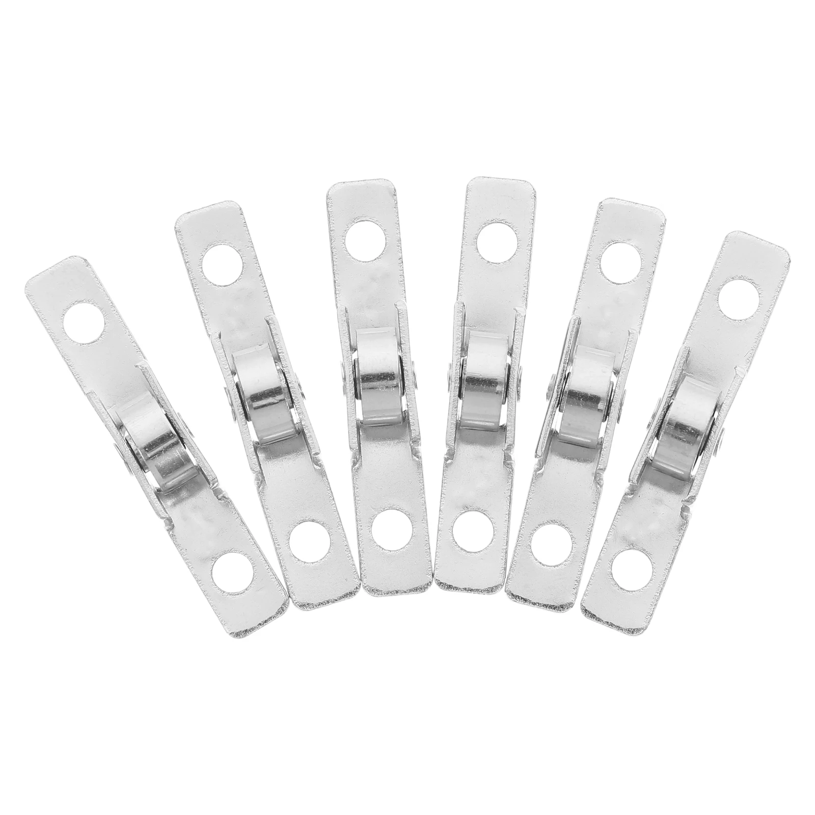 

6 Pcs Pullwheel Metal Pulley Drawer Roller Cabinet Wheels Push and Sliding Rollers Cold Rolled Steel