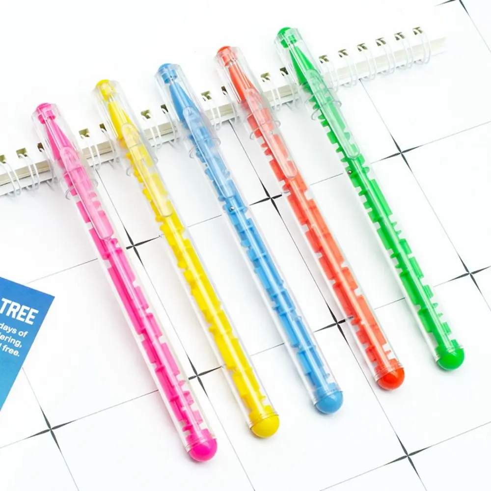 4Pcs Writing Smoothly Puzzle Ballpoint Pen Novelty Stationery Quick-Drying Maze Signature Pen Ease Tension Lovely Neutral Pen