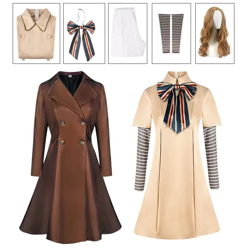 2025 New M3GAN Cosplay Costume for Girls, AI Doll, Robots, Skirt, Top Socks, Horror Movie Dresses ★ ★ ★ hh