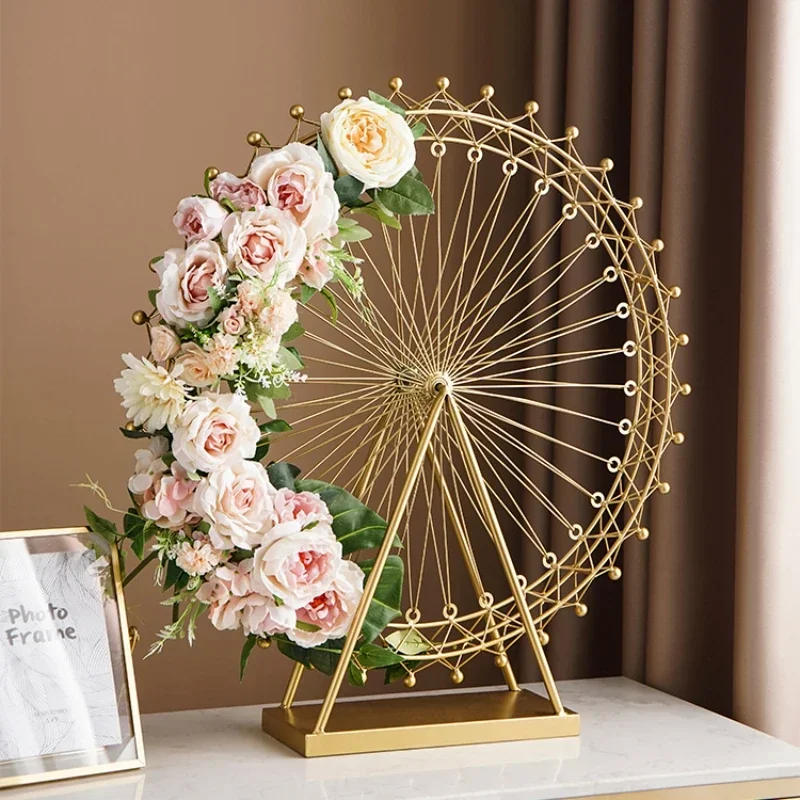 

Handmade Ferris Wheel Ornament Creative Room Decoration with Rotatable Base Luxury Home Decor Unique Gift Idea