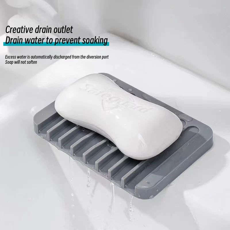 Silicone Soap Holder Creative Candy Color Kitchen Sponge Holder Soap Dish With Drain Water Bathroom Organizer Gadgets For Home