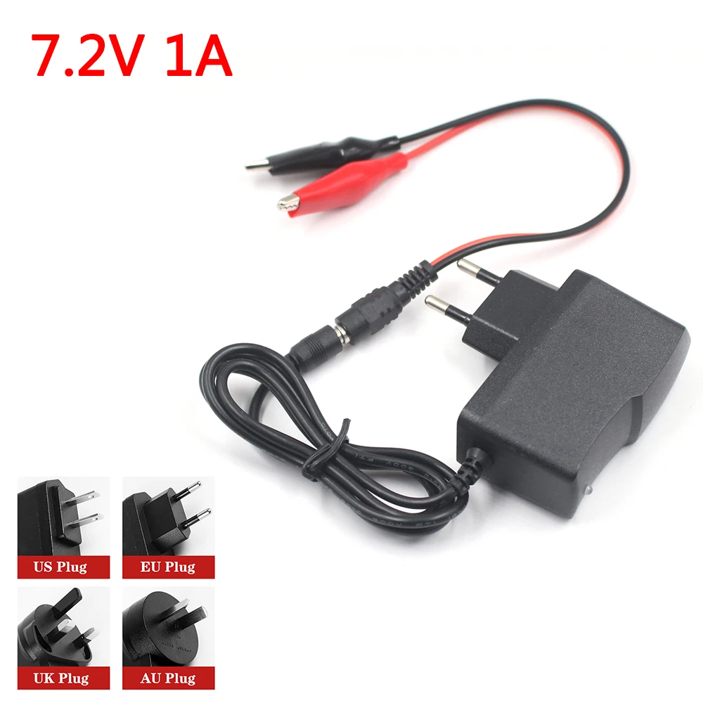 7.2V 1A Lead Acid Sạc Cho Ô Tô Xe Máy Xe Scooter 6V Lead Acid 7.4V 7.2V 1000MAh DC 5.5Mm * 2.1Mm