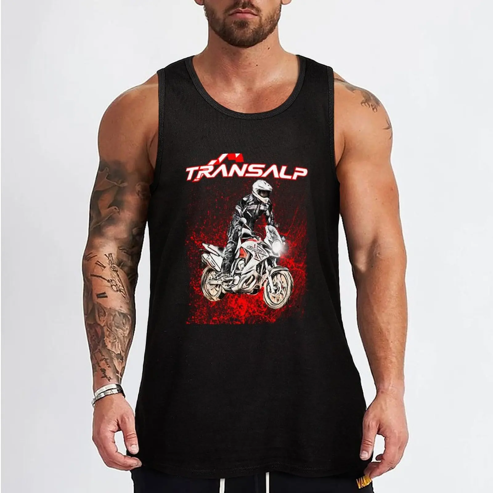 Transalp Classic XL 700V Red Splash Tank Top Vest bodybuilding t-shirt