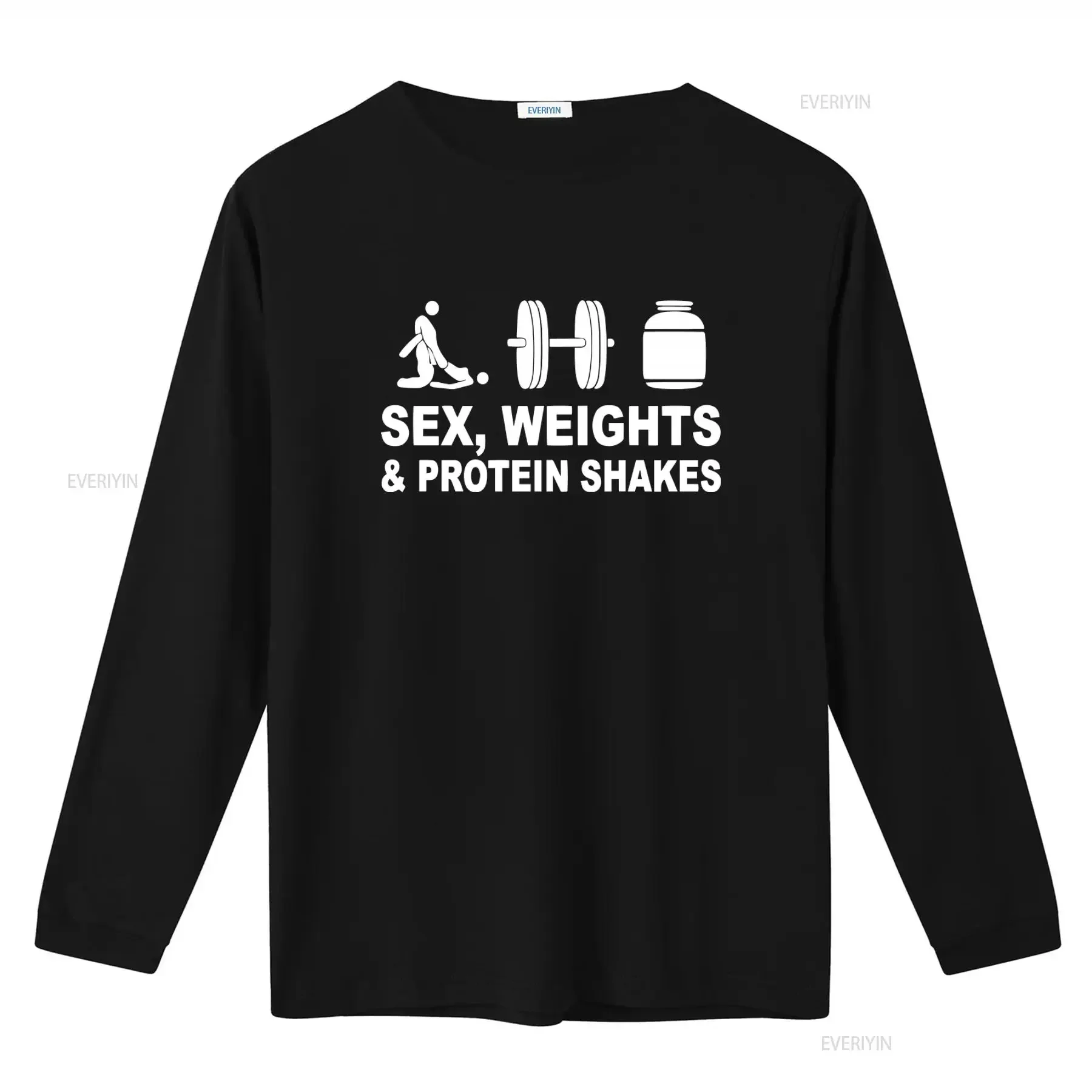 Sex Weights Protein Shakes Gym Humor T Shirt Funny Workout  vintage Washed Unisex Comfortable Stylish graphic