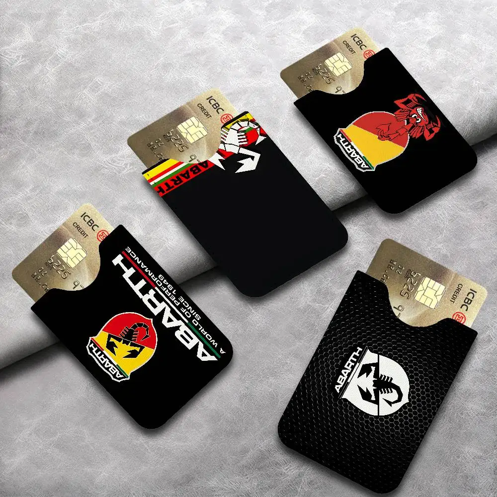 Bath Mats A-AbarthS-S Pu Leather Credit Card Holder Slim Cardholder Anti Theft Id Organizer for Men Women Outdoor Carrying