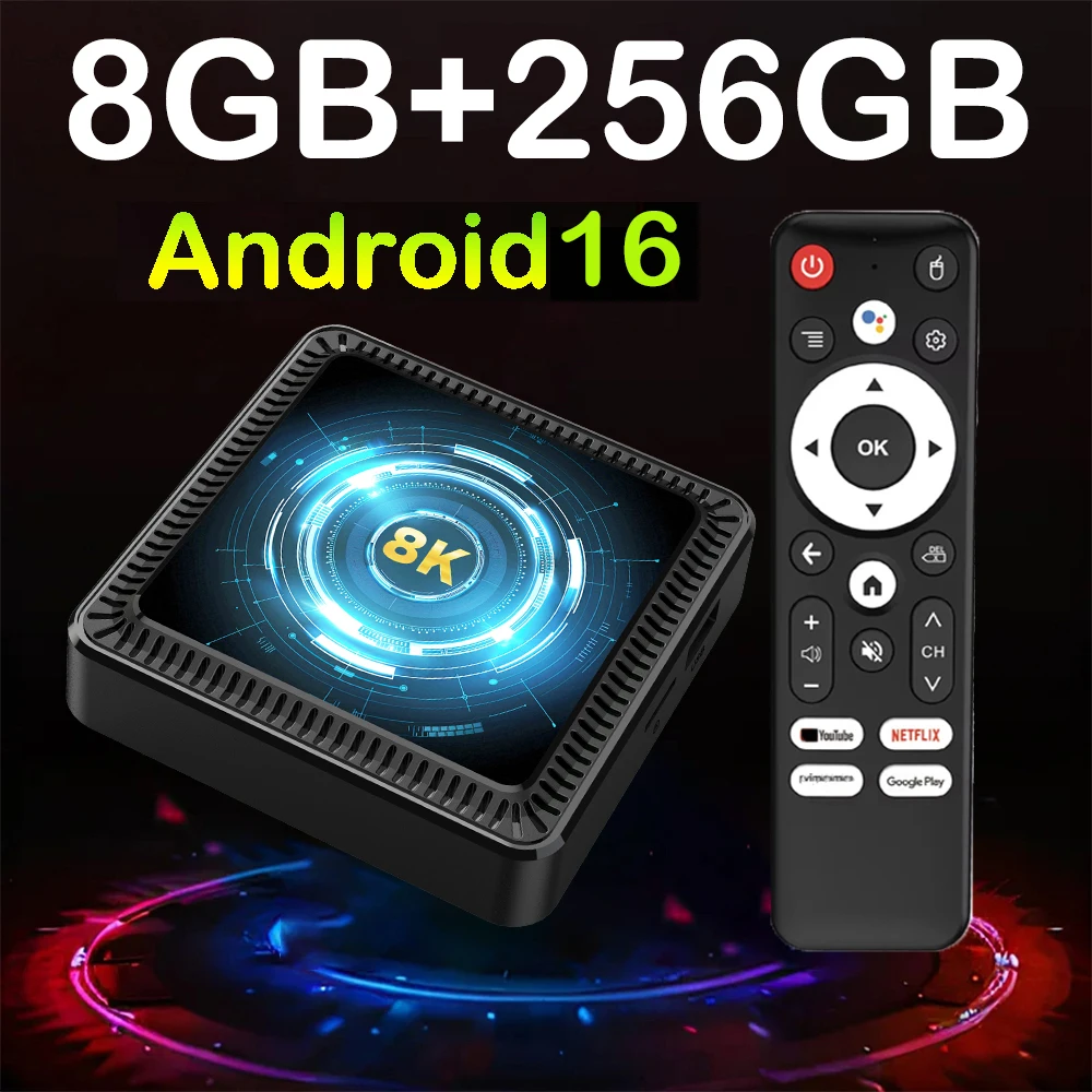 YOZHIXU Allwinner H618 Q19 Smart TV Box 8K Android 16 Quad Core Support Google Assistant Wifi6 8GB256GB Media Player Set Top Box