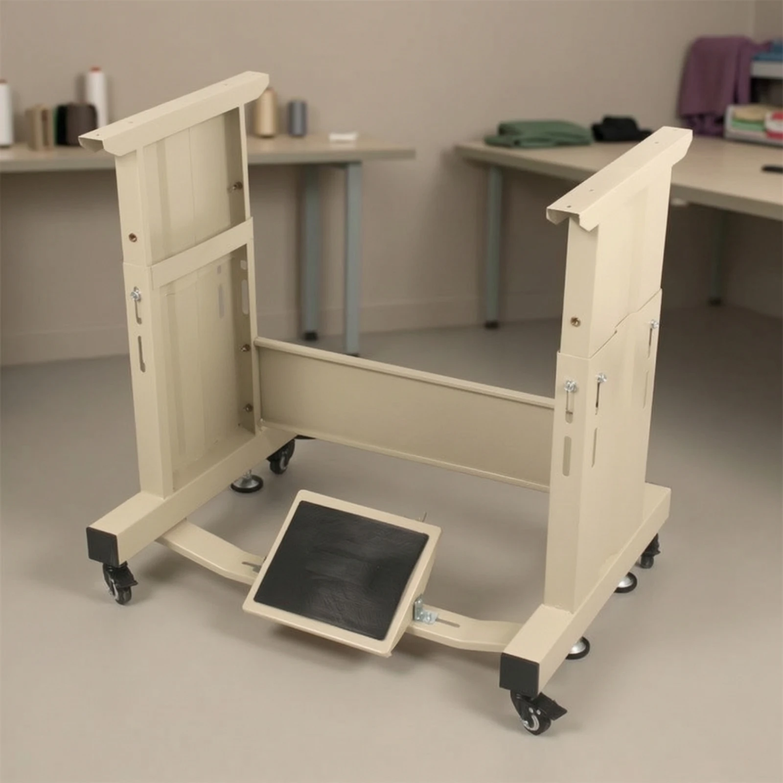 Sewing Machine Frame with Foot Pedal Industrial Sewing Machine Table Frame Foot Pedal Riser Sturdy Stable for Tailors - view 3