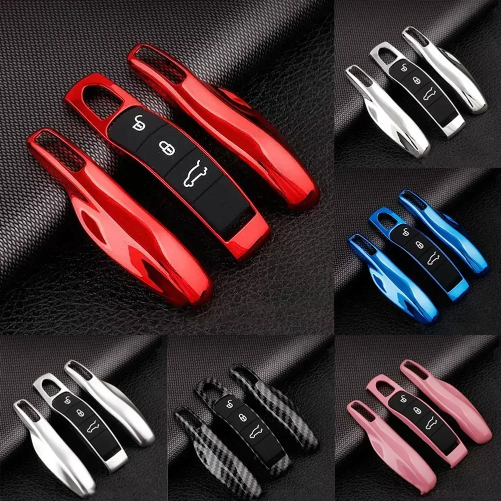 Car Smart Remote Key Case Covers Set Shell For Porsche Panamera Spyder Carrera Macan Boxster Cayman Cayenne 911 970 981 991