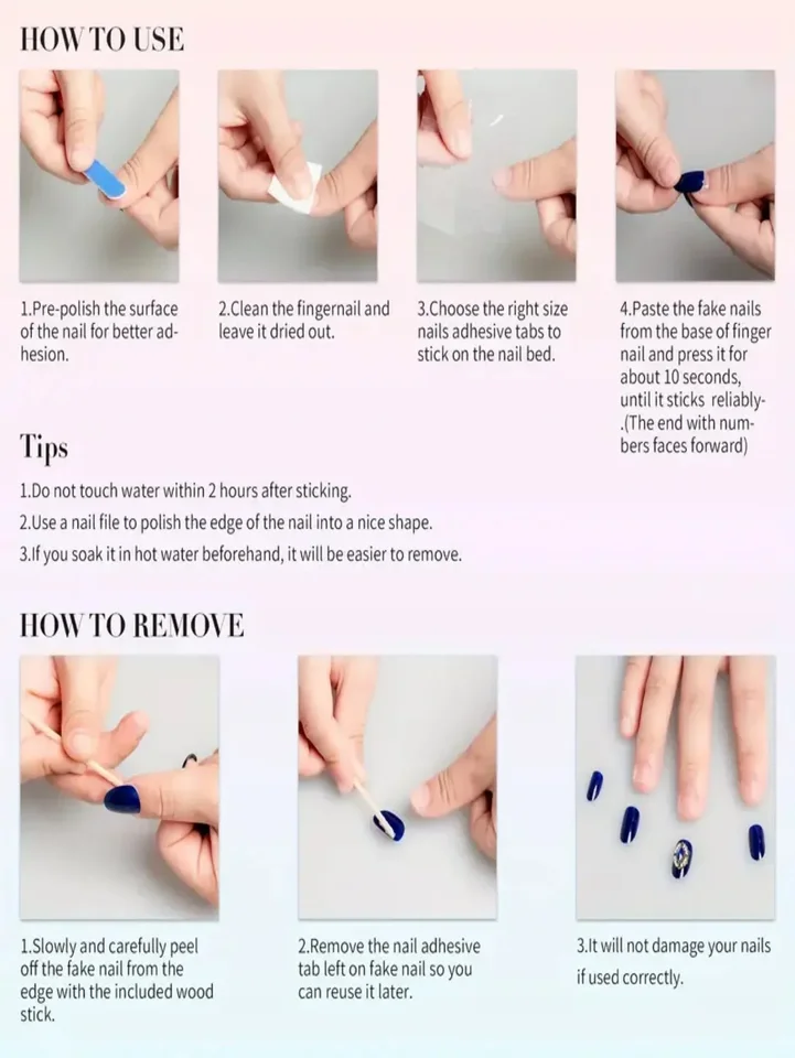 10 piezas de uñas postizas ovaladas largas hechas a mano, estilo chica joven y suave, adecuadas para festivales, fiestas y uso diario 5