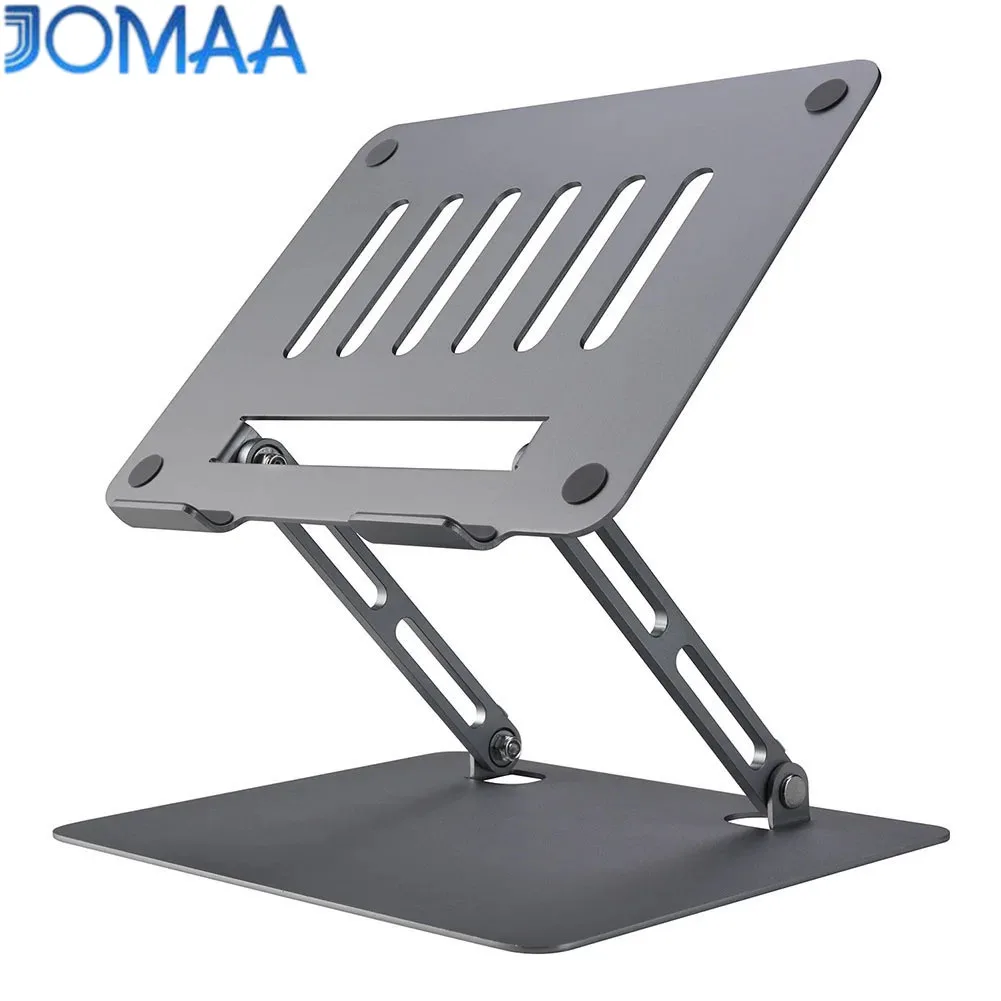Jomaa Adjustable Laptop Stand Portable Aluminum Riser Ergonomic Foldable Desk Stand for Computer Notebook