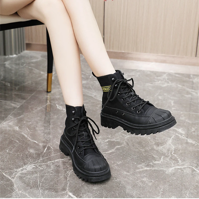 Women Boots New In Winter Casual Shoes Luxury Ankle Platform Hiking Motorcycle Chelsea Tactical Cowboy Boots