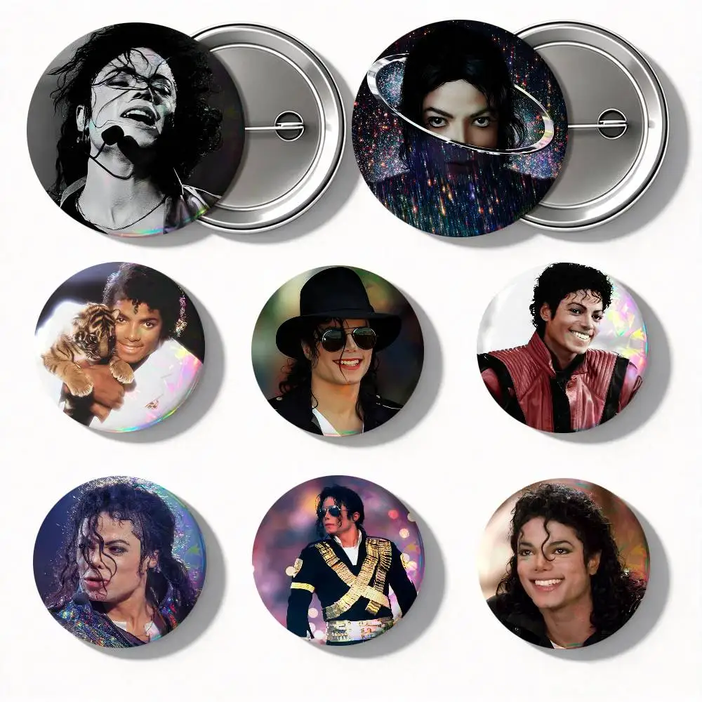 Singer Michael Jackson Round Badge Lapel Pin Backpack Clothing Jewelry Accessories Gift Brooch