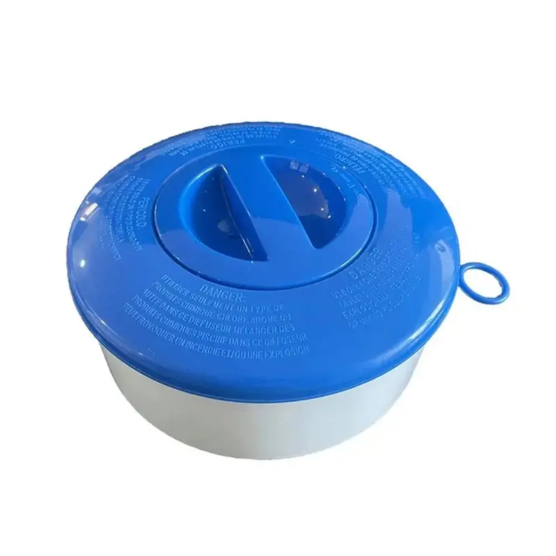 XSXS-2X Pool Pill Dispenser 7 Inch Pool Tablet Floater Folding Holder With Pull Ring For Spa Hot Tub In-Ground Pools Personal