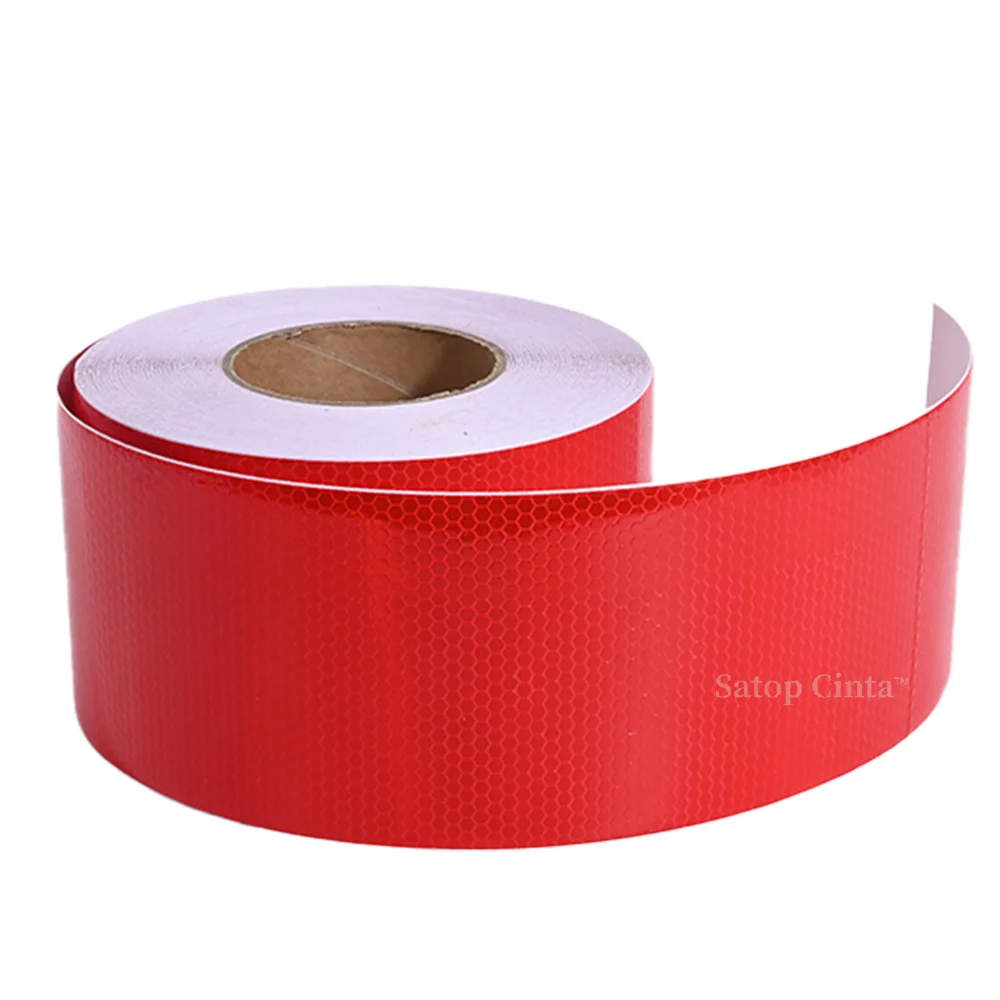 Width 10cm Reflective Material Sticker Safety Warning Tape 10M Red Reflect Sticker Waterproof Self-adhesive Reflector For Things