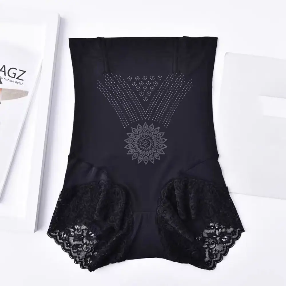 ملابس داخلية للتنحيف من الدانتيل، سراويل داخلية عالية الخصر للتحكم في البطن، سراويل داخلية لرفع المؤخرة بدون خياطة يوميًا