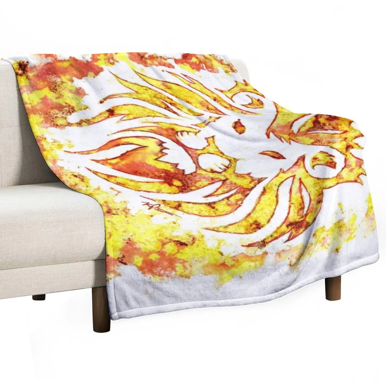 Fire Lion Throw Blanket Thermal for babies Vintage heavy to sleep Flannel Cute Blankets