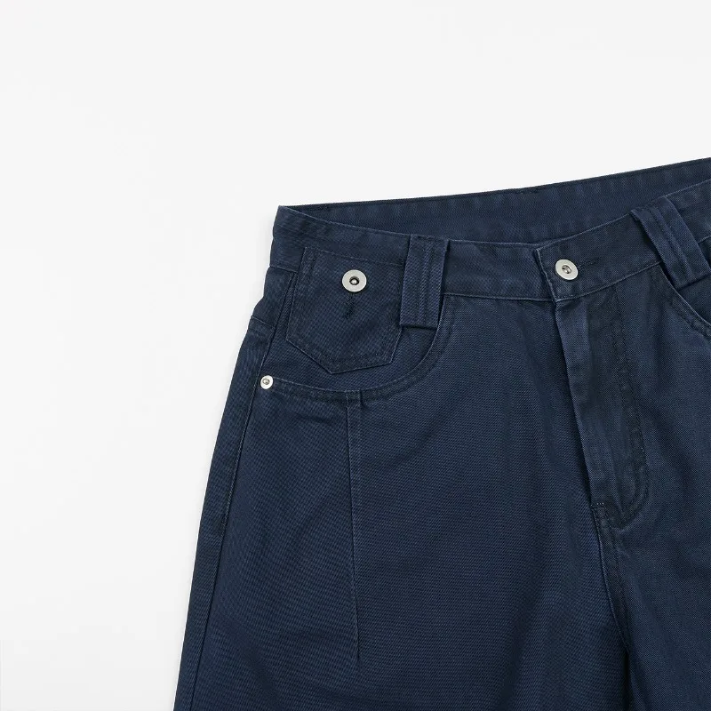 2026 Autumn Unisex Two‑Color Cargo Flare Pants Washed‑Out Pleated Design Minimal Premium Loose Casual Trousers