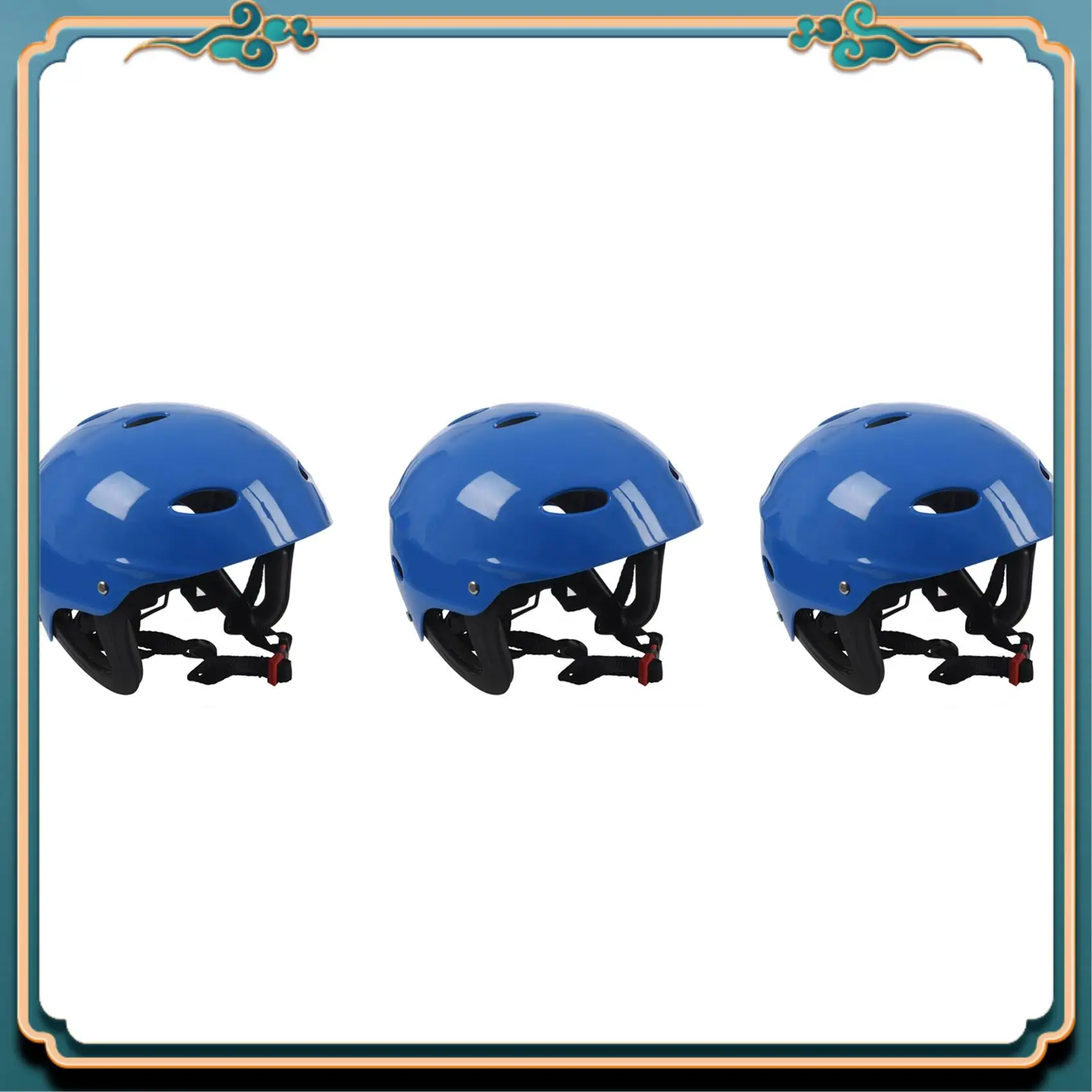 أحدث خوذة حماية للسلامة 3X 11 فتحة للتنفس للرياضات المائية وزورق الكاياك وركوب الأمواج - أزرق #1