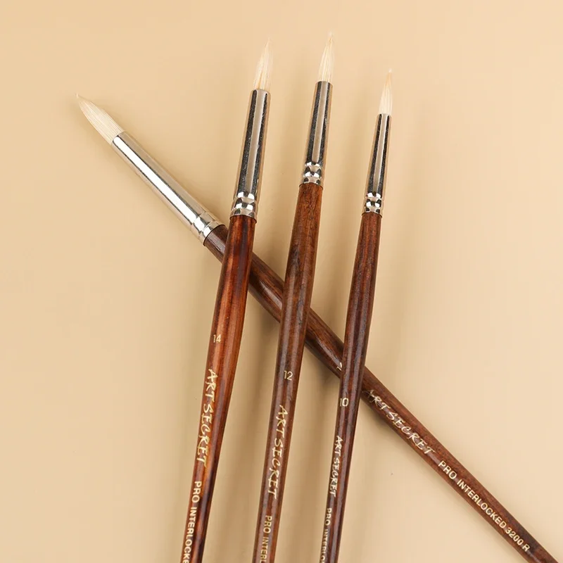 ArtSecret 3200R Pro فرشاة طلاء شعيرات Chungking المتشابكة للزيت الغواش اللوحة لوازم فنية فرشاة الفنان #3