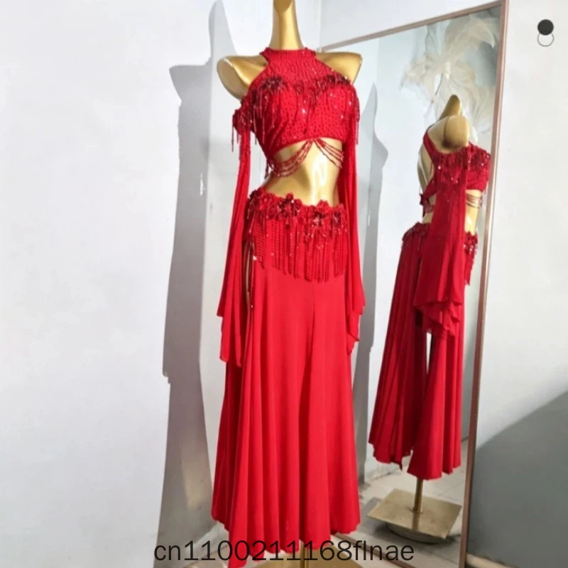 New Set of Belly Dance Costumes, Training Clothes, Beginner's Bright Silk Screen Strap Performance Clothes