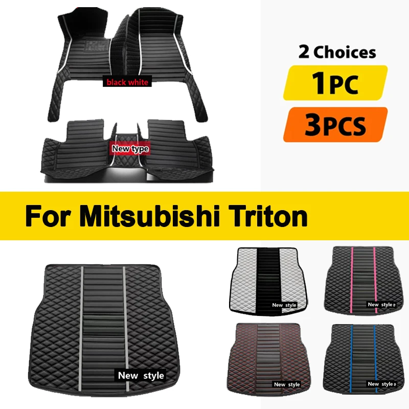 Car Mats For Mitsubishi Triton L200 Sportero Hunter Strakar KA 2005~2014 Waterproof Floor Mat Car Accessories Interior